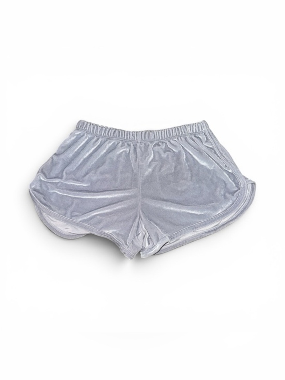 John Galt Women’s XS Light Gray Velvet Velour Athletic Loungewear Short Shorts